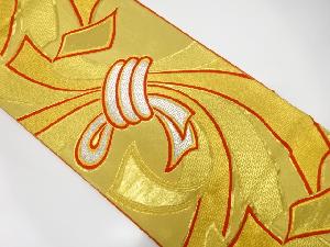 アンティーク　束ね熨斗模様織り出し袋帯(着用可)